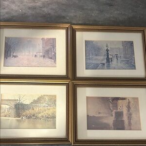 Vintage Gold Framed Art Collection